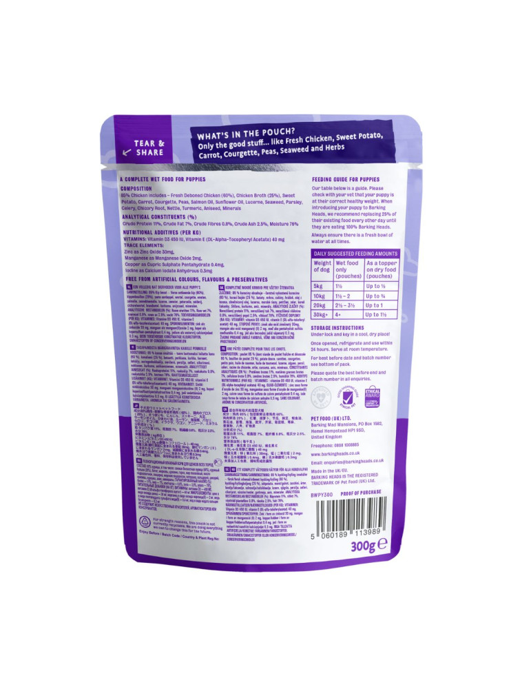 Barking Heads Pâtée Chiot Poulet