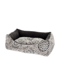 Ferribiella Panier Chien et Chat motifs mosaïques-fleuillages