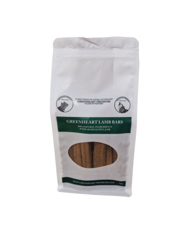 Greenheart chien friandises barres à l'agneau