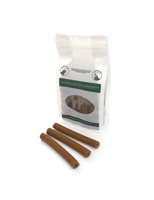 Friandises chien toutes races en rouleaux pressées à froid - Au poulet - Greenheart