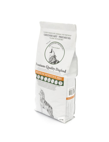 Croquettes au saumon hypoallergéniques pour les chiens sensibles toutes races - Greenheart "Medium Sensitive Fish" 2