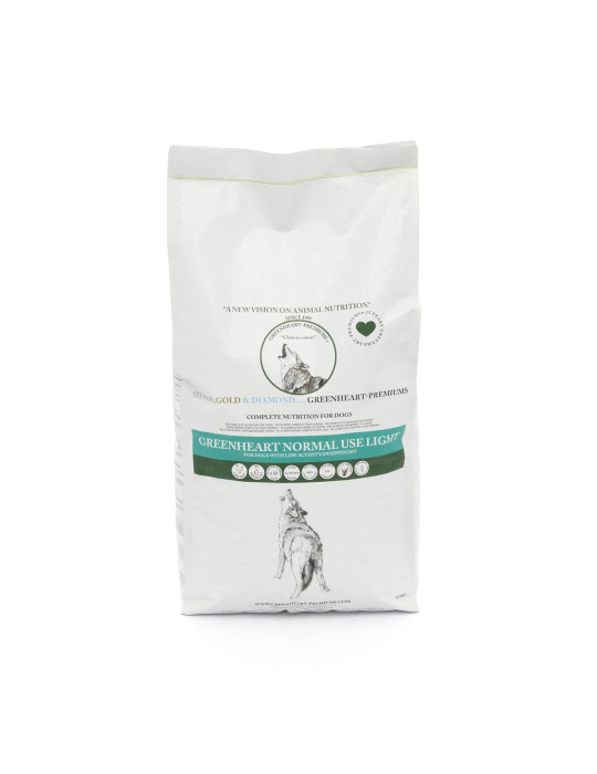 Croquettes poulet pour chien toutes races peu actifs, Senior ou en surpoids - Greenheart Chien "Normal Use Light"