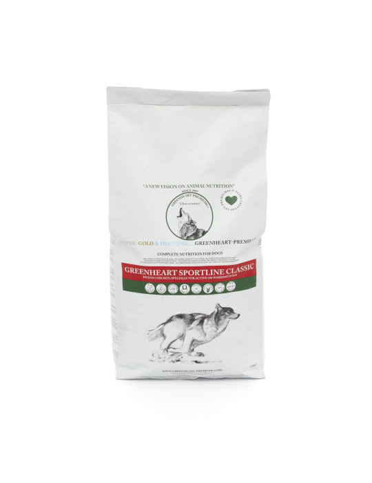 Croquettes au poulet pour chien très actif et sportif toutes races - Greenheart Chien "Sportline Classic"