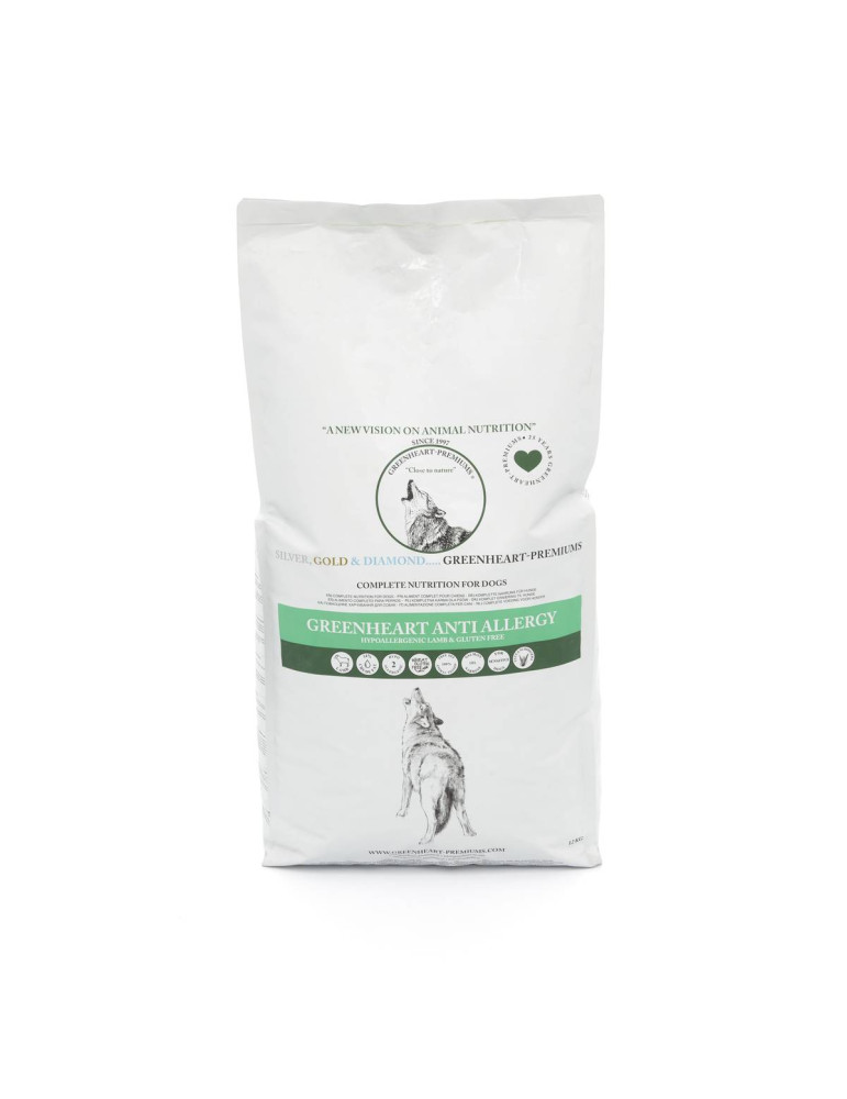 Croquettes agneau sans gluten pour chien sensible toute race - Greenheart Chien "Anti Allergy"