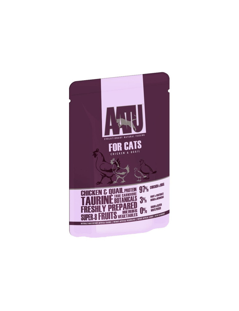 AATU chat Pâtée Poulet et Caille