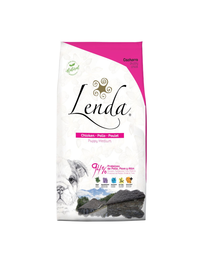 Croquettes pour chiot à base de poulet - LENDA Chien "Puppy" Medium