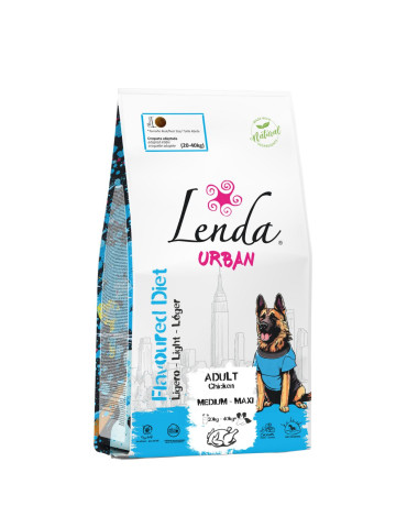 Croquettes allégées pour chiens, toutes races, riches en viandes sélectionnées - LENDA Chien Urban Light "Flavoured Diet" 2