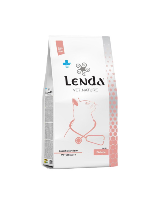 Croquettes vétérinaires pour chats adultes — Régulation de l’apport en glucose (diabète sucré) LENDA "Vet Cat Diabetic"