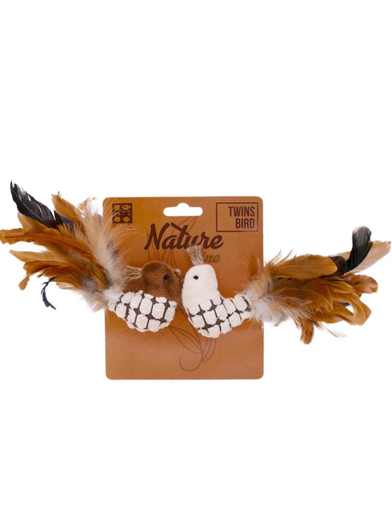 Jouet pour Chat Paire d'oiseaux sonores avec Plumes Ferribiella Jouet pour Chat Paire d'oiseaux sonores avec Plumes Ferribiella