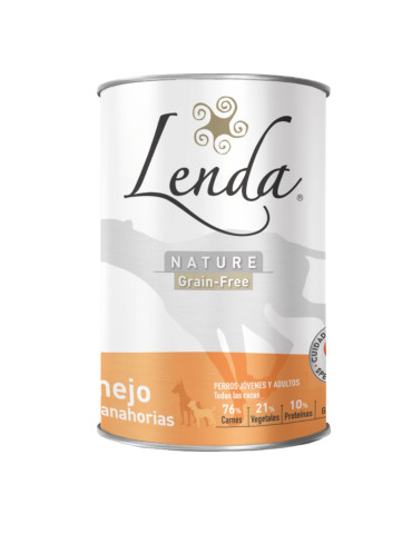 Pâtée Lenda Nature – Lapin et Carottes pour chiens