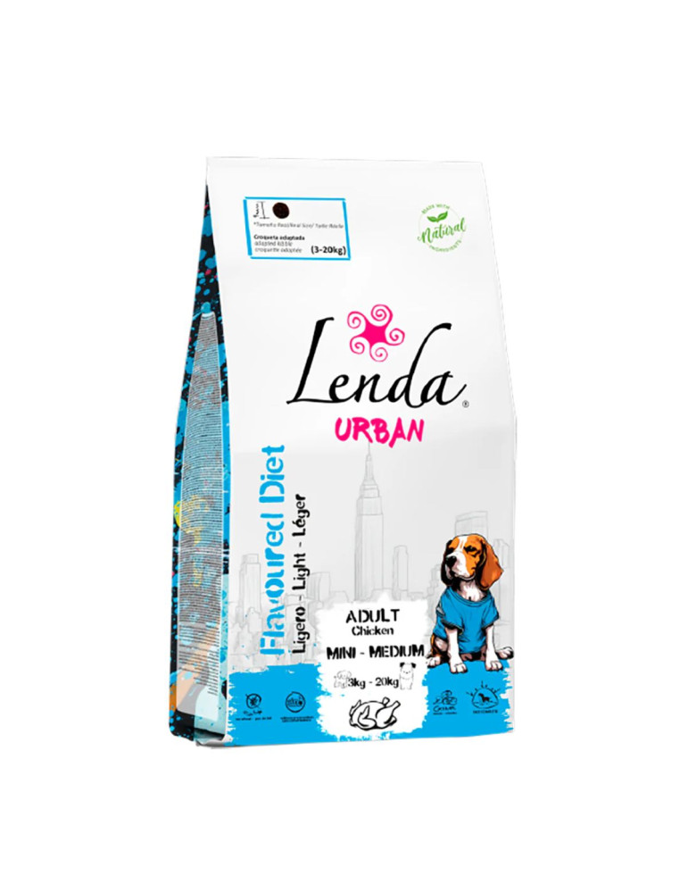 Croquettes allégées pour chiens, toutes races, riches en viandes sélectionnées - LENDA Chien Urban Light "Flavoured Diet" Croquettes allégées pour chiens, toutes races, riches en viandes sélectionnées - LENDA Chien Urban Light "Flavoured Diet"