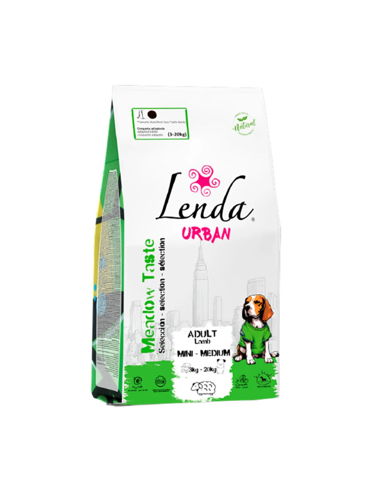Croquettes à l'agneau  pour chien toutes races toutes tailles -LENDA Chien Urban Meadow Taste