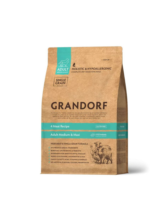 GRANDORF Chien 4 Viandes - Medium & Maxi