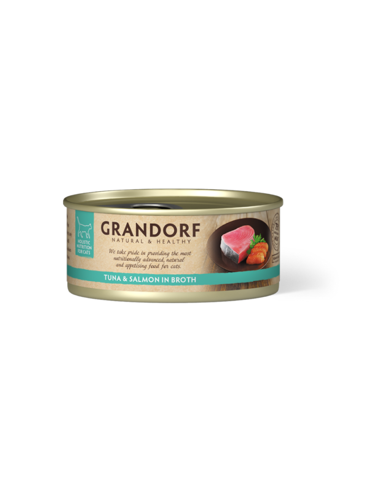 Pâtée Chat Grandorf Thon et Saumon Sans Céréales 70g