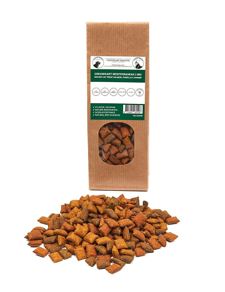 Friandises naturelles pour chat Greenheart 3-Mix  - Super Croquettes