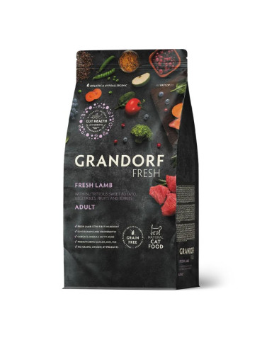 Croquettes chat – Sans céréales - Agneau – Grandorf Fresh