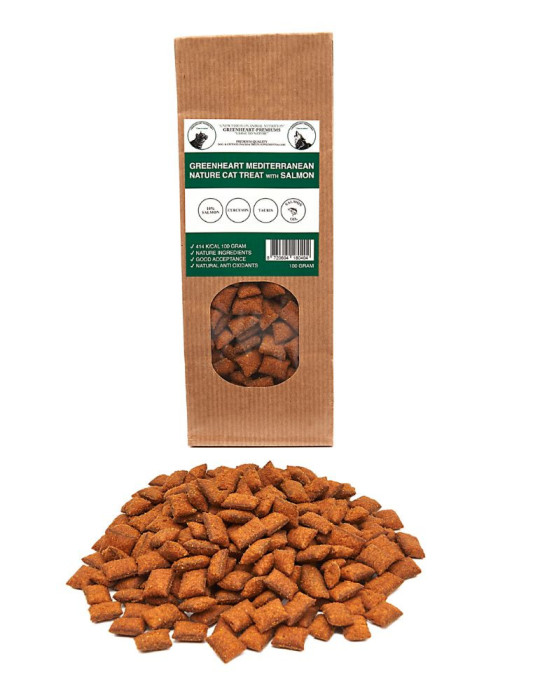 Friandises naturelles pour chat au saumon - Greenheart- Super Croquettes