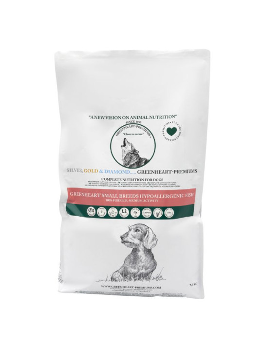 Croquettes chien petite race - Hypoallergénique - Truite - Greenheart