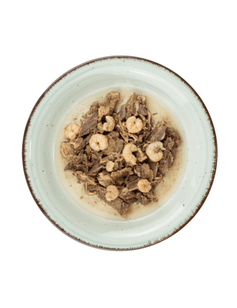 Pâtée chat Bouchées de thon et crevettes – Lenda Foodie 120g