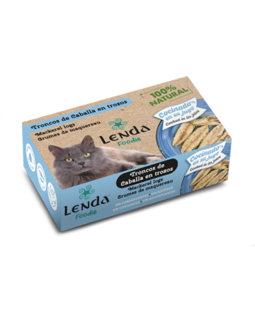 Filets de maquereau riche en jus pour chat – Aliment humide complémentaire – Lenda Foodie 120g