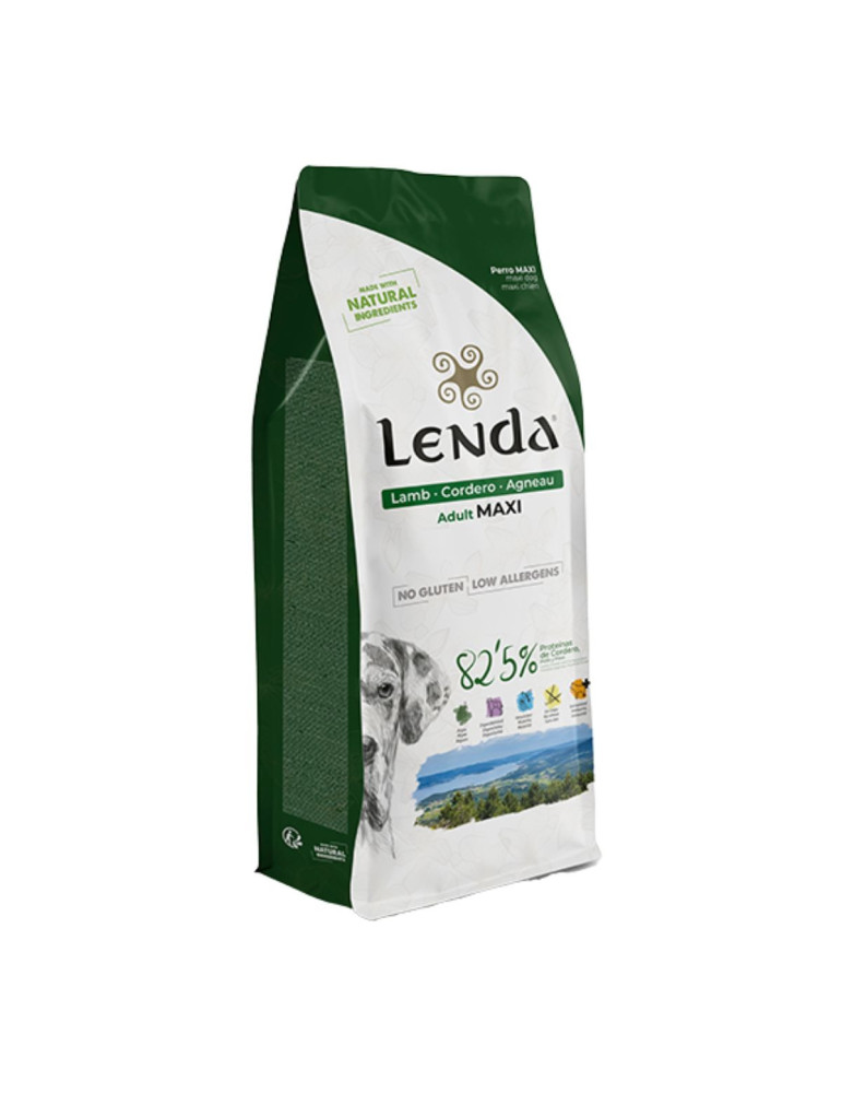Croquettes hypoallergéniques à l’agneau et au poulet pour chiens adultes de grandes et très grandes races - Lenda Agneau Lam