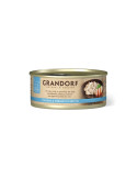 Pâtée chat adulte sans céréales Poulet et Crevettes Grandorf 70g
