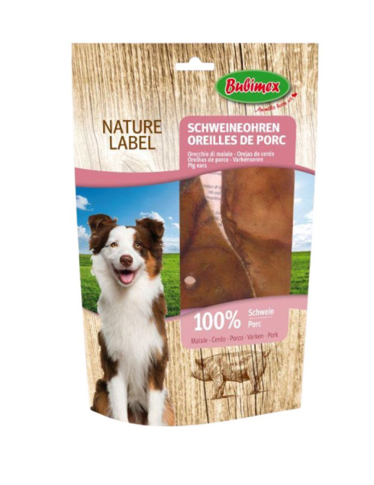 Friandise naturelle à mâcher pour chien – Oreilles de porc x2 | Bubimex