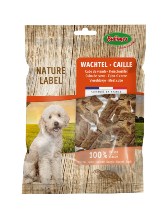 Friandise naturelle pour chien – Morceaux de caille | Bubimex