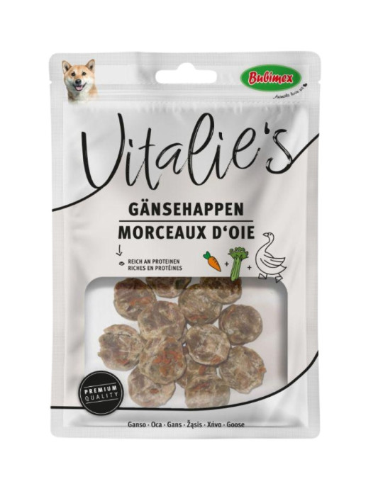 Friandise de récompense pour chien – Cubes d’oie | Bubimex 80g