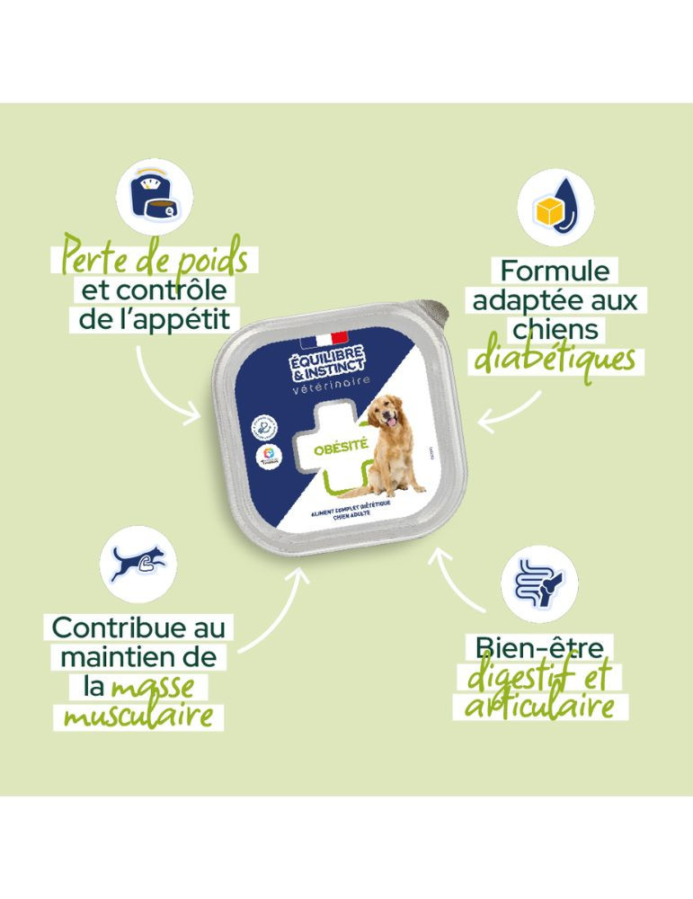 Pâtée diététique obésité et surpoids pour chien adulte | Équilibre & Instinct