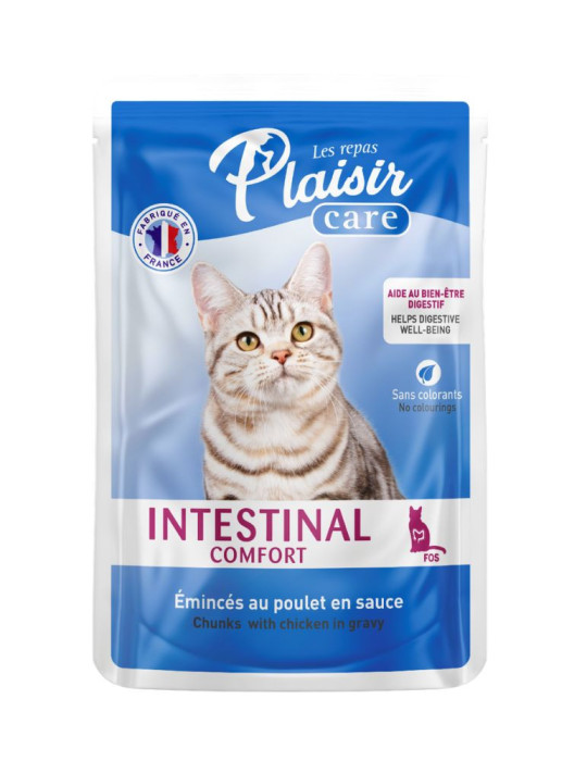 Sachet fraîcheur chat adulte digestion sensible poulet | Repas Plaisir Care