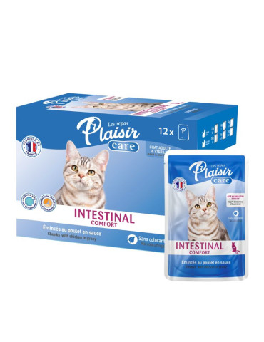 Sachet fraîcheur chat adulte digestion sensible poulet | Repas Plaisir Care 2