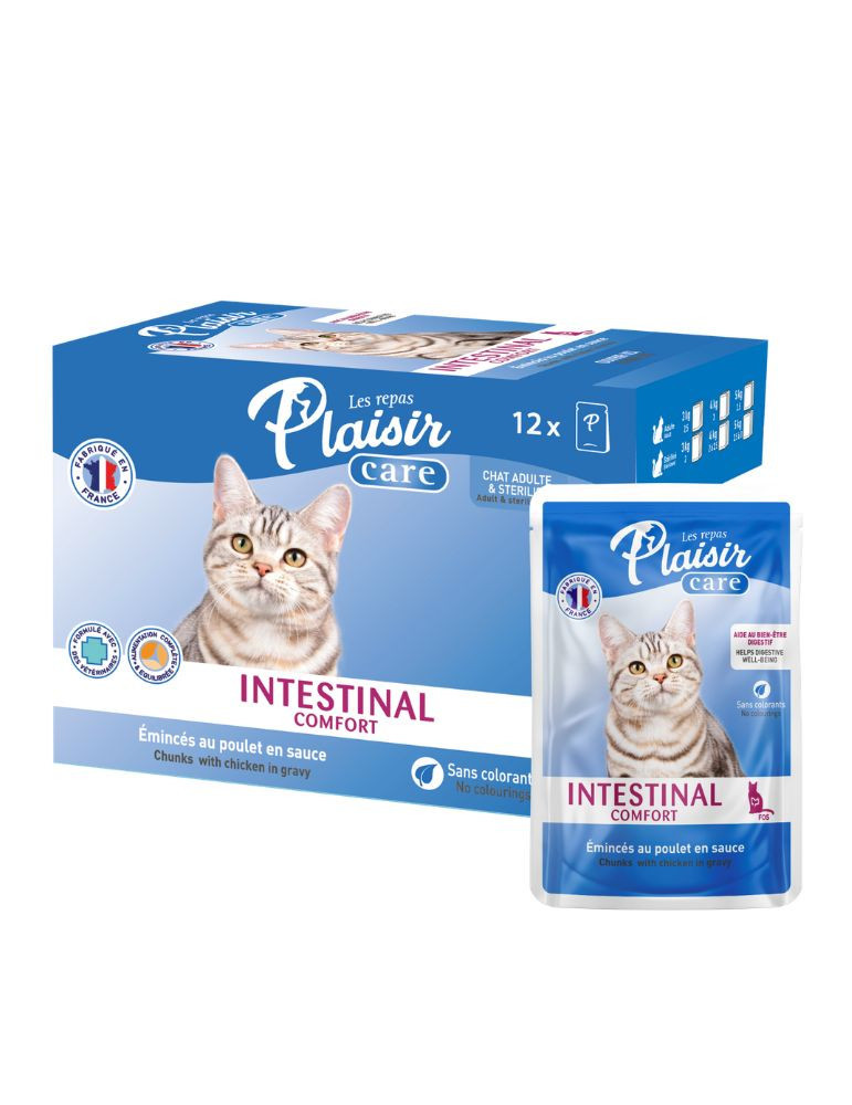 Sachet fraîcheur chat adulte digestion sensible poulet | Repas Plaisir Care