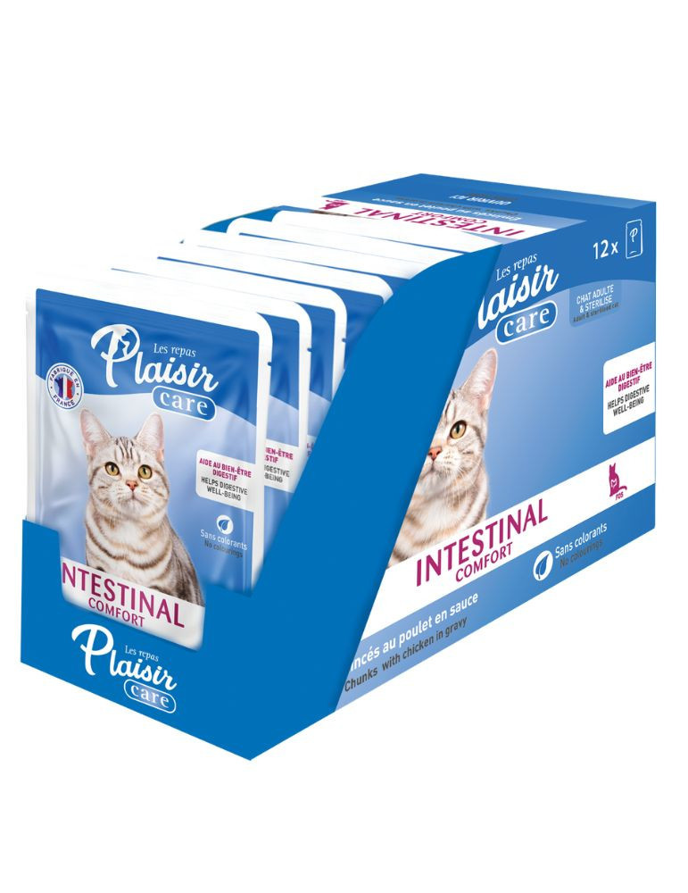 Sachet fraîcheur chat adulte digestion sensible poulet | Repas Plaisir Care