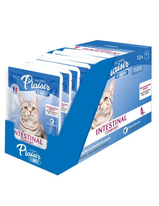 Sachet fraîcheur chat adulte digestion sensible poulet | Repas Plaisir Care
