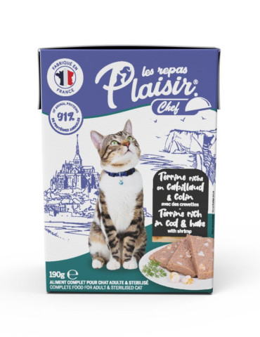 Terrine chat stérilisé cabillaud | Les Repas Plaisir