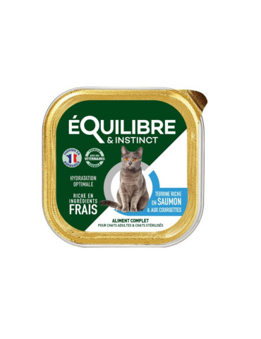 Pâtée chat stérilisé digestion & satiété| Équilibre & Instinct