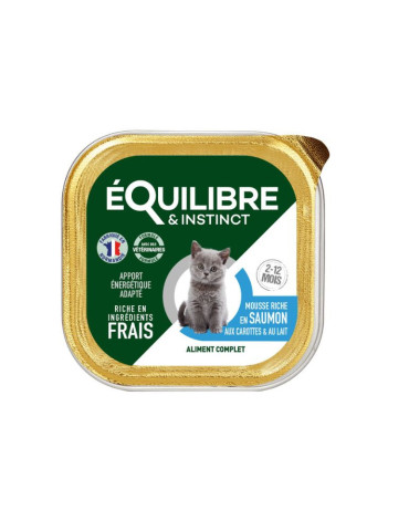 Pâtée en mousse chaton saumon | Équilibre & Instinct