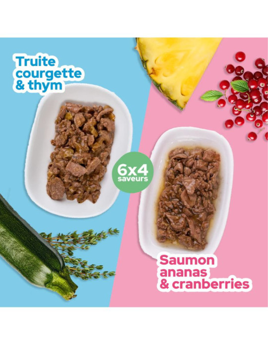 Sachet fraîcheur chat stérilisé multipack – 4 saveurs | Équilibre & Instinct
