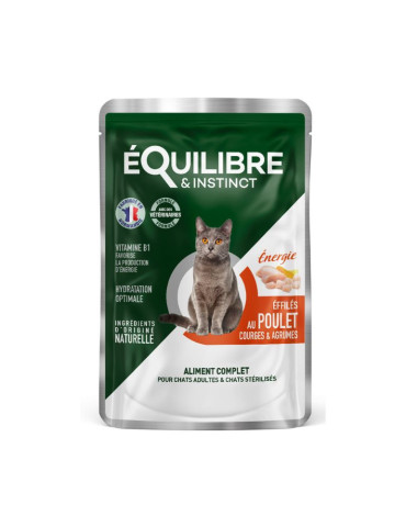Sachet fraîcheur chat stérilisé au poulet - Energie | Équilibre & Instinct