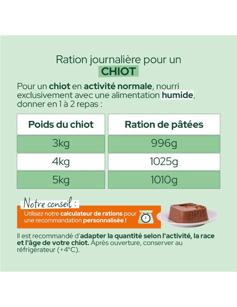 Pâtée chiot grande taille volaille | Équilibre & Instinct