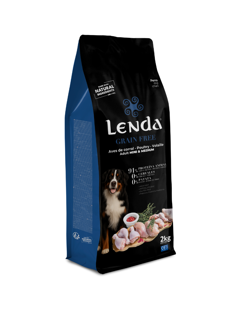 Croquettes sans céréales chien dinde & canard | Lenda Grain Free High Meat