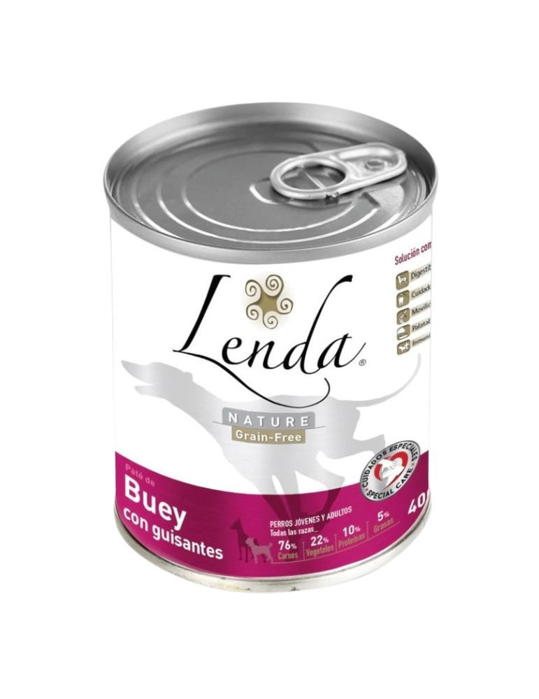 Pâtée pour chien sans céréales Boeuf et pois – Lenda Nature