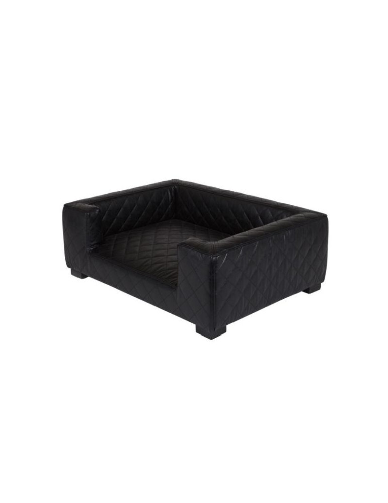 Canapé Edoardo Faux Cuir Noir Lord Lou