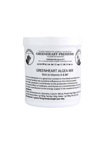 Greenheart chien chat poudre d'algues Algea Mix