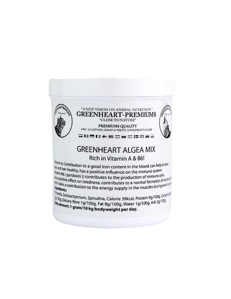Greenheart chien chat poudre d'algues Algea Mix Greenheart chien chat poudre d'algues Algea Mix