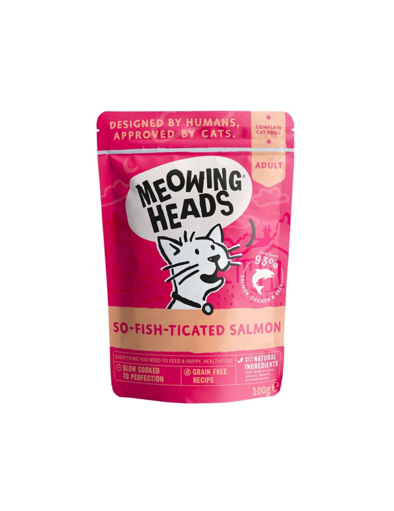 Meowing Heads Pâtée Chat Saumon "So-Fish-Ticated Salmon" Meowing Heads Pâtée Chat Saumon "So-Fish-Ticated Salmon"