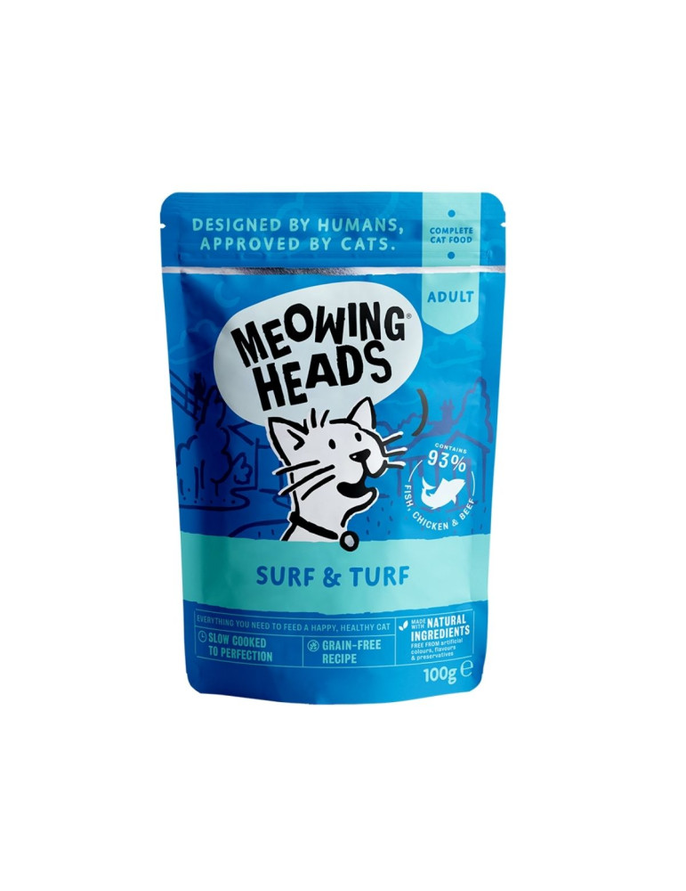 Meowing Heads Pâtée Chat Sardine "Surf & Turf" Meowing Heads Pâtée Chat Sardine "Surf & Turf"