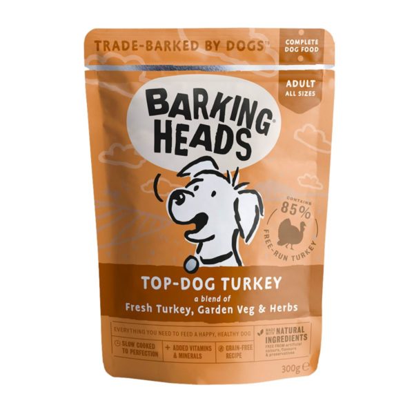 Pâtée sans céréales à la dinde pour chien toutes races - Aliment complet hypoallergénique - Enrichi en minéraux et vitamines