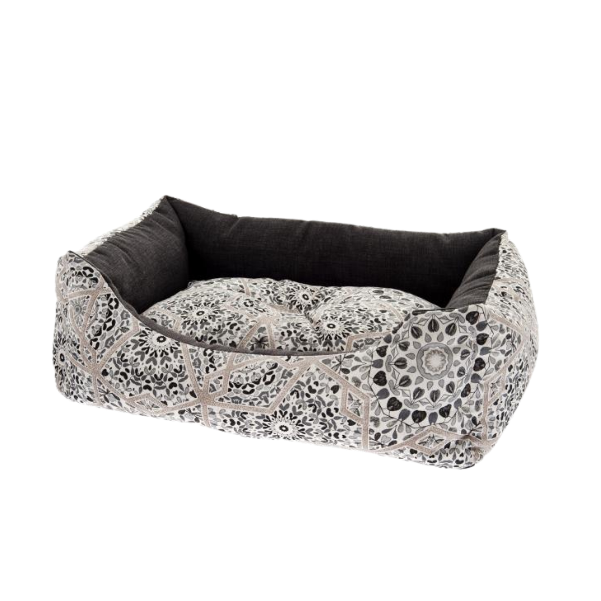 Ferribiella panier chien chat gris chiné-motifs - Super Croquettes